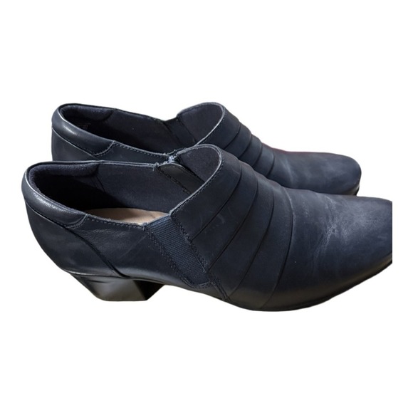 Women's Clarks Collection Zip Up Clogs Booties Shoes Size 10 Black NWT - Picture 5 of 7